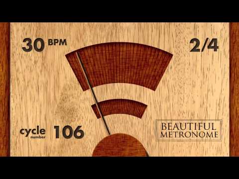 30 BPM 2/4 Wood Metronome HD