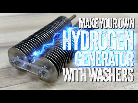 Making a Simple Hydrogen Generator with Washers - Water in Hydrogen - HHO