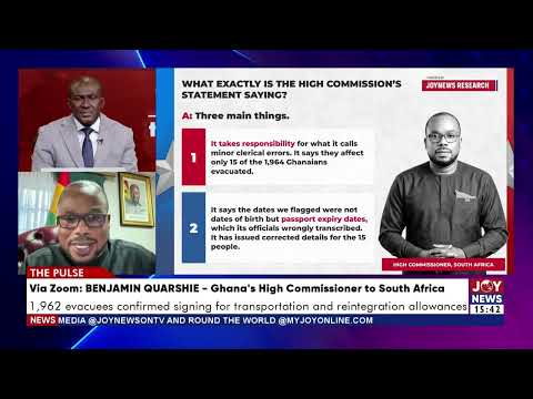 South Africa Evacuation Controversy: Ghana High Commission Explains Data Errors | The Pulse
