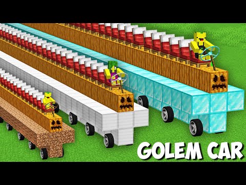 EPIC Golem Car Race in Minecraft!