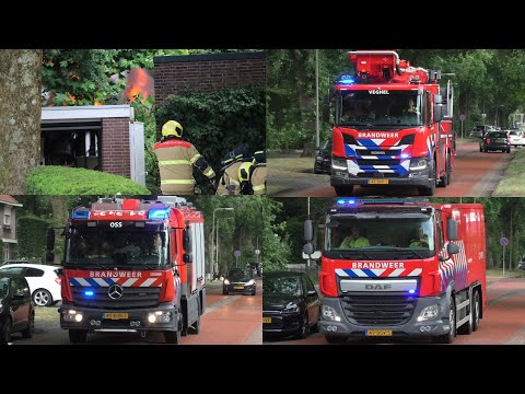 Brandweer met spoed naar een uitslaande brand in een sauna aan de Hescheweg in Oss