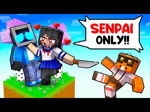 One TeeVee on a Yandere Block in Minecraft!