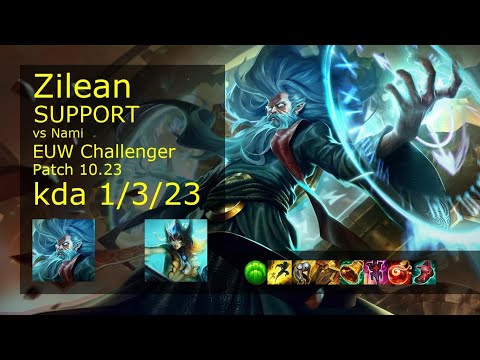Zilean Support vs Nami - EUW Challenger 1/3/23 Patch 10.23 Gameplay