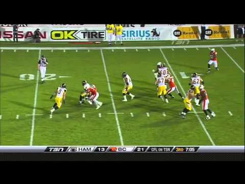CFL Hamilton 35, B.C. 31- September 18, 2010