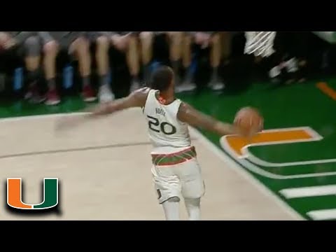 Miami's Dewan Huell Rocks The Cradle On Dunk vs. BC