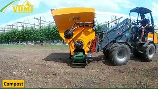 Разбрасыватель подстилки для смеси извести, соломы, навоза VDMJ CV2R