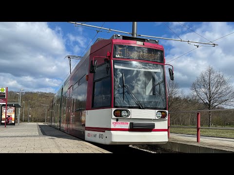 MGT6G Düwag Erfurt (EVAG 610) Mitfahrt in 4K UHD auf Linie 5 Richtung Zoopark