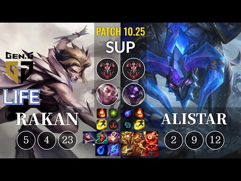 GEN Life Rakan vs Alistar Sup - KR Patch 10.25