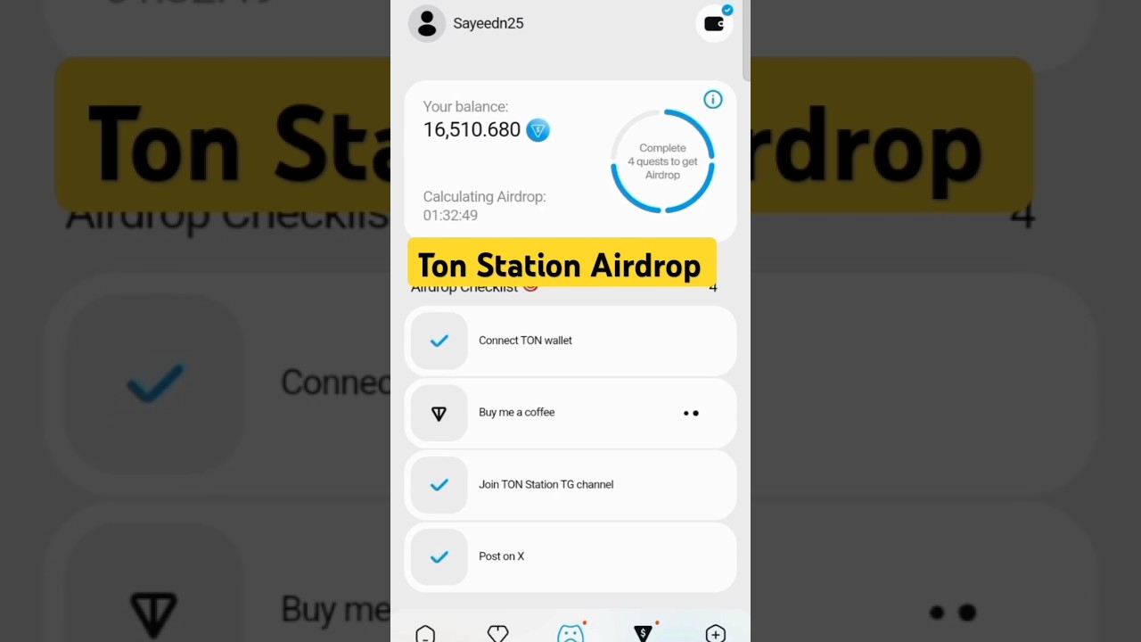 🚀 TON Station Airdrop LIVE in 1 Hour! Don’t Miss Out! 💎 #airdrop #airdropalert #shortsfeed