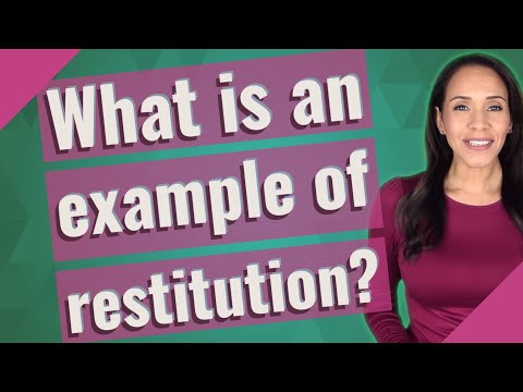 What is an example of restitution?