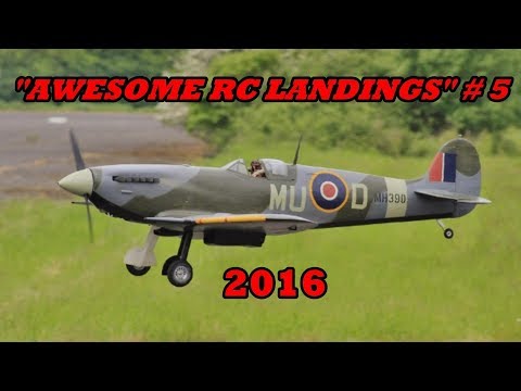 "AWESOME RC LANDINGS" - WW2 FIGHTERS LANDING COMPILATION # 5 - 2017