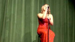 Taylor Singing Go on and Cry by Diana Degarmo at the talent show