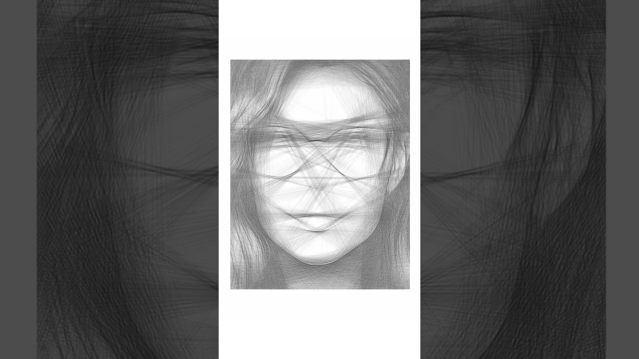Woman with Glasses String Art #algorithm #art #mathematics #stringart