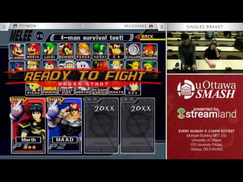 uOttawa Weekly #7 (Fall 2016) || Melee Singles WInners R1 || Milkshake vs Psymon