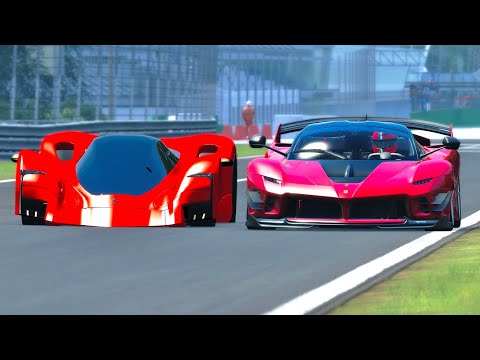 Ferrari Marte 2050 Concept vs Ferrari FXX K EVO at Monza