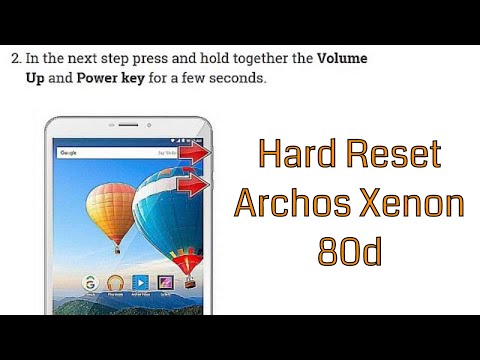 Hard Reset ARCHOS Xenon 80d