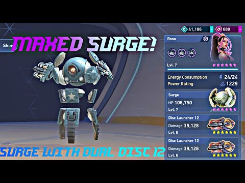 Max Surge With Dual Disc Launcher 12! 😈 || Mech Arena || Will I get Godlike? 🤔