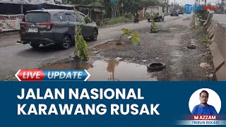 Bupati Karawang Terjunkan Perwakilan Kementerian PUPR, Aspal Jalan Nasional Pantura yang Rusak