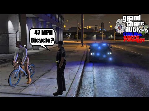 47 MPH Bicycle!! GTA 5 Police Roleplay #502 KUFFS FiveM