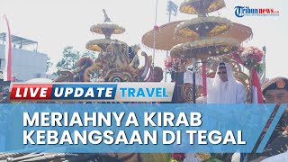 Penampakan Bendera Merah Putih Sepanjang 1.000 Meter dalam Kirab Kebangsaan di Tegal