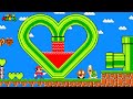 Super Mario Bros But Everything Mario Touches Turns Into HEARTS