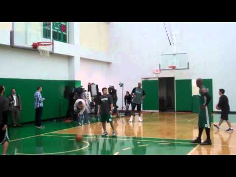 Celtics practice Ray Allen Paul Pierce Rajon Rondo Marquis Daniels.flv