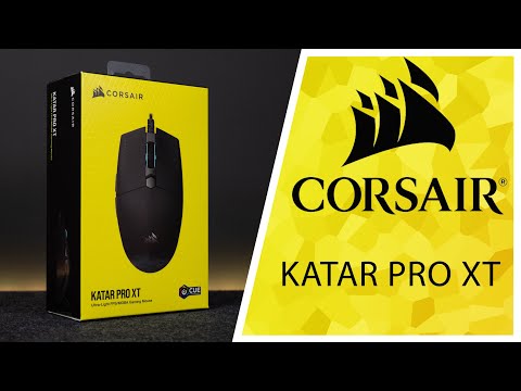 Ultra lengva Pelė žaidimams Corsair Katar Pro XT Ultra-Light Pelė žaidimams video
