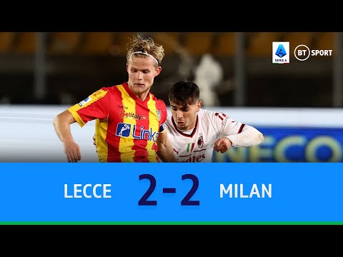 Lecce vs Milan (2-2) | Calabria's goal rescues a point for Milan | Serie A Highlights