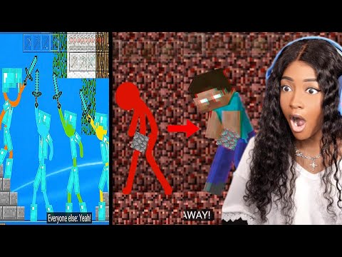 Forever Nenaa - MINECRAFT but something is wrong with Red... | Animation vs Minecraft Reaction