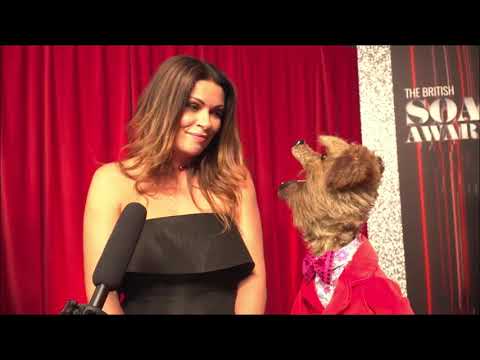 Alison King and Hacker the dog - soap awards 2019