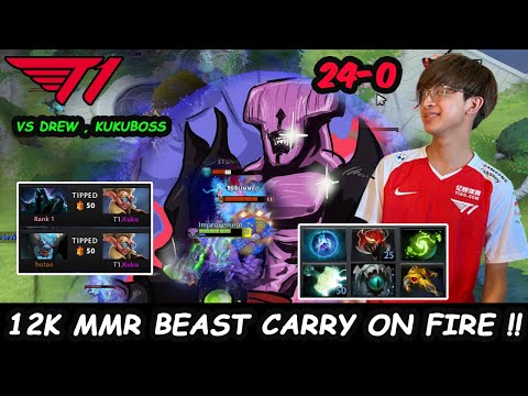 T1 23savage Faceless Void 12K MMR Beast Carry ON FIRE RIGHT CLICK vs KuKu Drew Dota 2 pro Gameplay