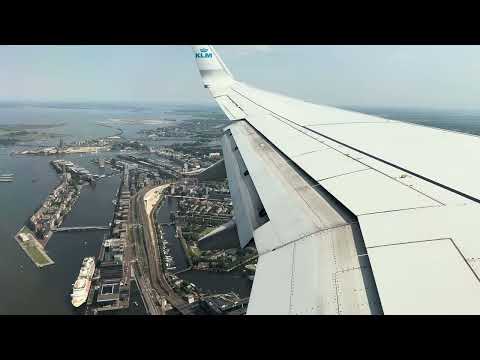 [4K] Landing in Amsterdam on Runway 22 - Boeing 737-800 - KLM