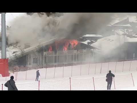 Hotel Miramonti a Campiglio in fiamme
