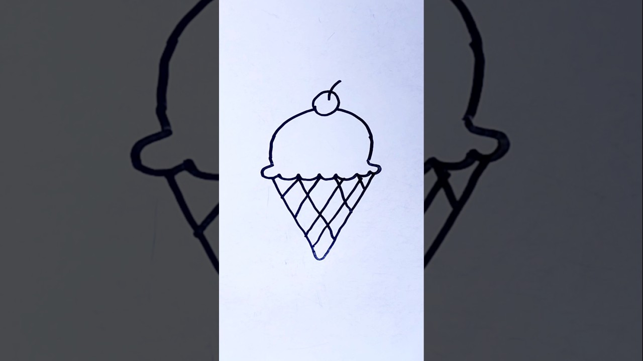 Easy Drawing 🤗 Icecream Drawing #shorts