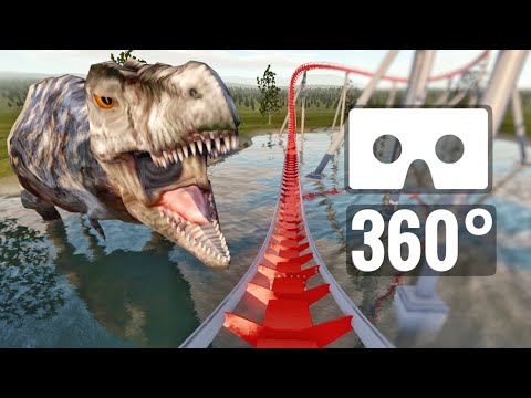 Jurassic Park Dinosaurs T-Rex 360 video Roller Coaster Lost World PSVR