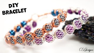 Celtic netting wirework bracelet tutorial