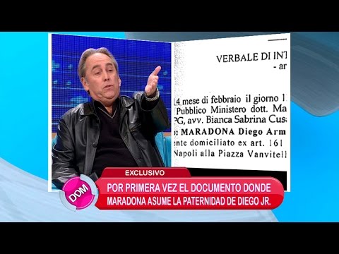 ¿Cuando fue el momento en que Maradona reconoce la paternidad de Dieguito Jr?