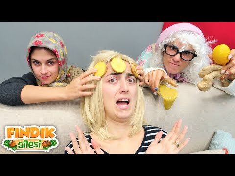 Komik video Türkçe!  Fındık ailesi - Teyzeler hasta olan Rosegül'ü iyileştiriyor