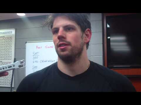 Carolina Hurricanes Nathan Gerbe after 3-1 win over Blues, 1/31/14