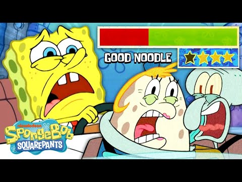海綿寶寶的駕考與健康棒和好面星⭐️。 (SpongeBob's Driving Test with Health Bars and Good Noodle Stars ⭐️)