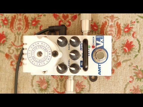 Демонстрация звучания гитарного предусилителя AMT Vx-Clean