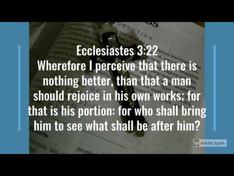 Bible Verse Ecclesiastes 3:21-22