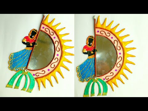Unique Craft | Tribal lady with mirror | Uncommon | Showpiece | #MirrorCraft  #PunekarSneha Video