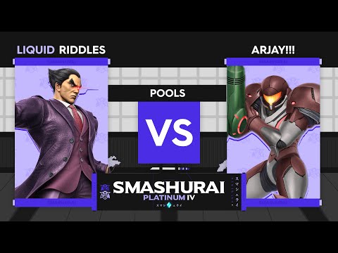 Smashurai Platinum #4 | Riddles (Kazuya) Vs. ARJAY!!! (Samus) Pools