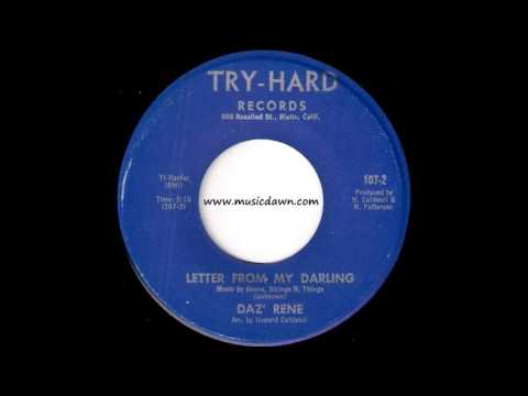 Daz Rene - Letter From My Darling [Try Hard] Deep Soul Blues 45 Video