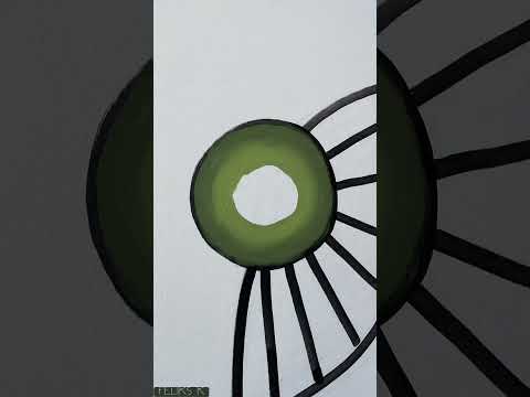 Easy abstract art lesson using acrylic paints and pens🎨 #shorts #abstractart #acrylicpainting