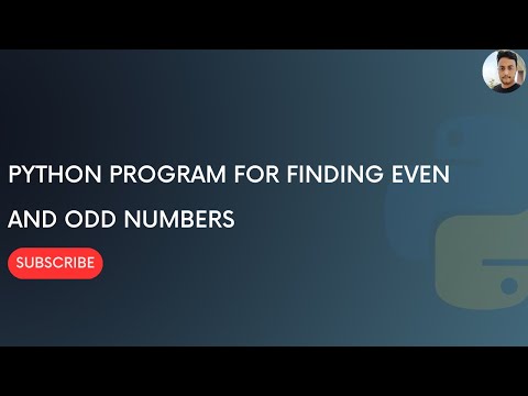 Finding Even And Odd Numbers Using Python Conditional Statements