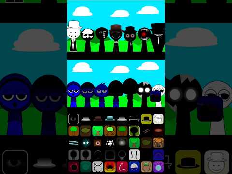 Jevin 🔵 and ⚫ Black 1-7 phase 🎮⚡🔥 #incrediboxsprunki #duomix #shorts #gaming #incredibox #sprunki