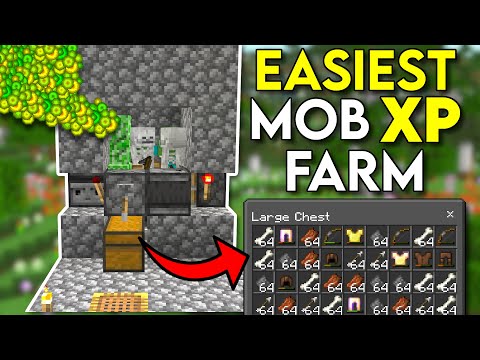 1upMC - Easiest Mob XP Farm Minecraft Bedrock 1.20 (No Spawner)