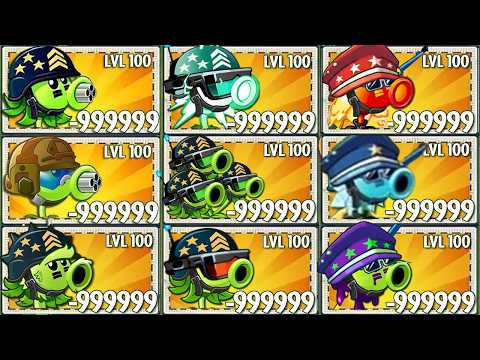 All Mega Gatling Pea China Vs International Vs Mod - Who Will Win? - Pvz 2 Plant vs Plant